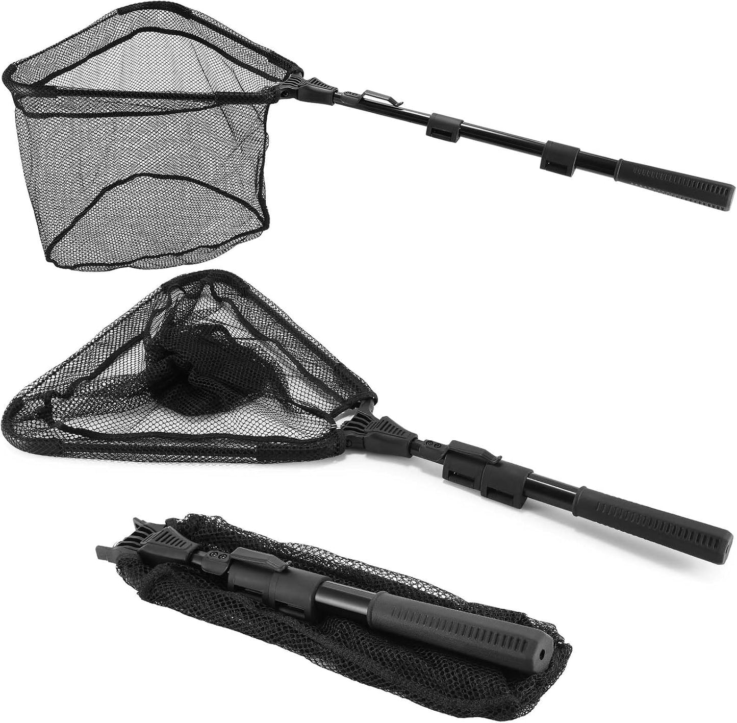 Skiennix Telescoping Fishing Net - Durable Folding Design for Easy Transport & Storage | Compact for Kids & Adults