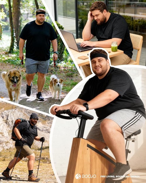 BOOJO Men's Big and Tall Shirts - Moisture-Wicking Short Sleeve Workout T-Shirts (3XL-5XL)
