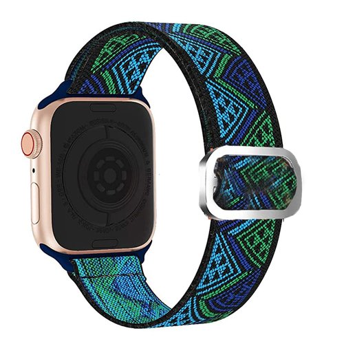 Compatible with Wahoo ELEMNT Rival Smartwatch Band, Lamshaw Stretch Elastics Nylon Adjustable Replacement Strap Accessories for Men & Women Compatible for Compatible with Wahoo ELEMNT Rival Smartwatch (1, Blueprint)