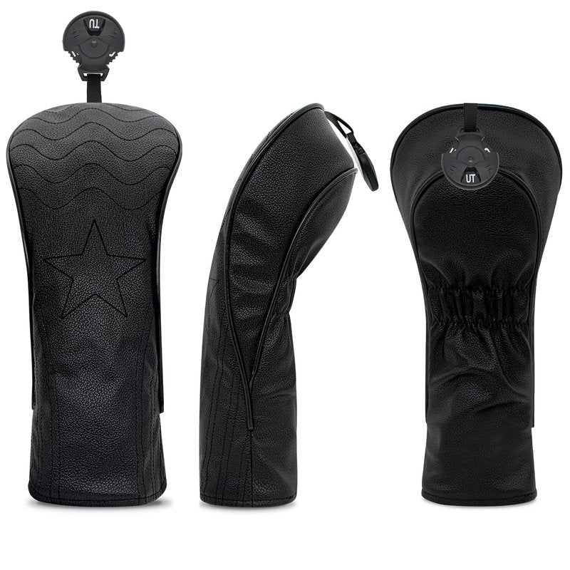 Golf Club Covers for Driver, Fairway, Hybrids - 3 Options - Golf Driver Headcover/Golf Fairway Wood Head Cover/Hybrid Headcover for Men/Women Golfer
