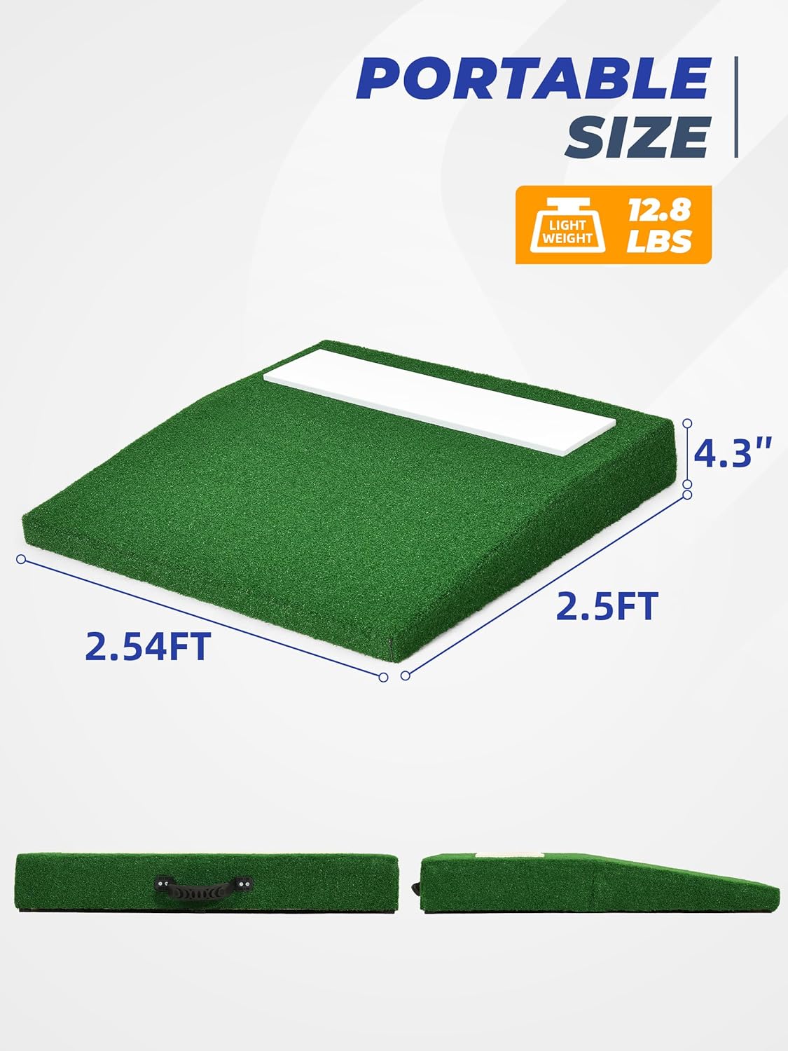 Skiennix Portable Pitching Mound - Non-Slip Rubber Plate for Baseball & Softball Training