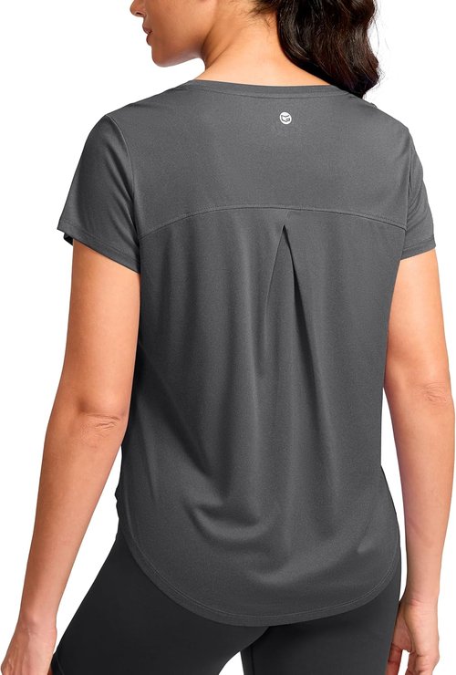 G Gradual Women's Athletic Yoga Tops - Lightweight, Quick-Dry Short Sleeve Gym Shirts | Loose Fit