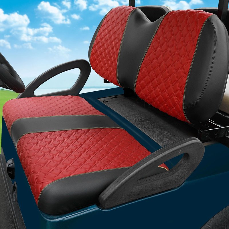 Roykaw Golf Cart Seat Covers Kit Fit for Club Car Precedent OEM Ordinary Seat Cushion, Marine Grade Vinyl Material/More Soft and Comfortable, Breathable & Easy to Clean