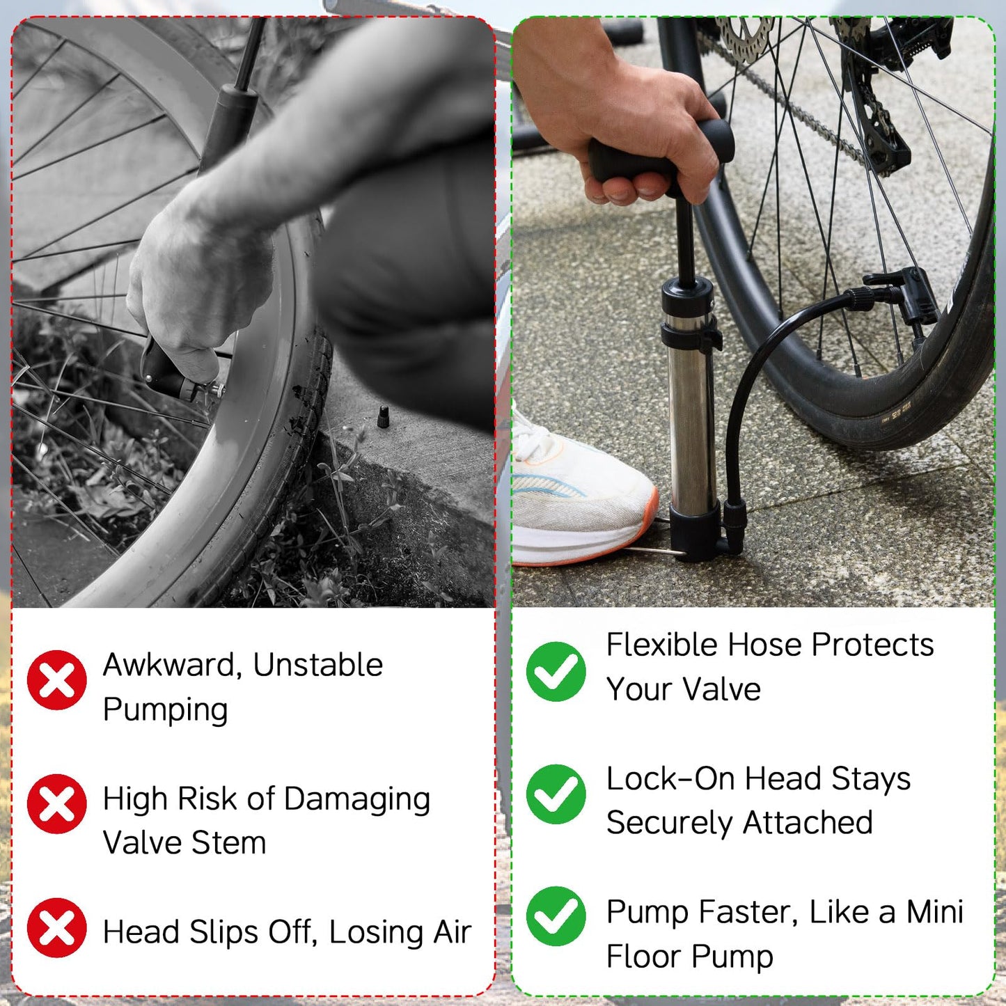 Complete Bike Repair Kit with Waterproof Bag & Stable Foot-Peg Tire Pump | Essential Bicycle Tool, Patch Kit & Multi Tool for Road, Mountain Bike Emergency Roadside Maintenance