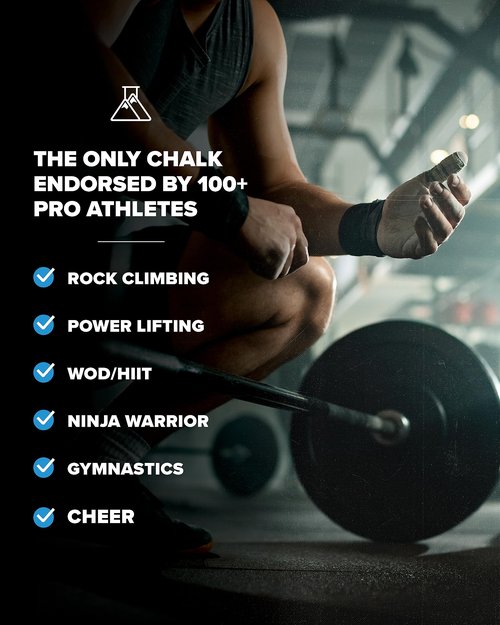 Friction Labs Gorilla Grip 6oz - Chunky Texture - The New Standard in Chalk for Rock Climbing, Crossfit, and Powerlifting, Now with 100% Recyclable Packaging
