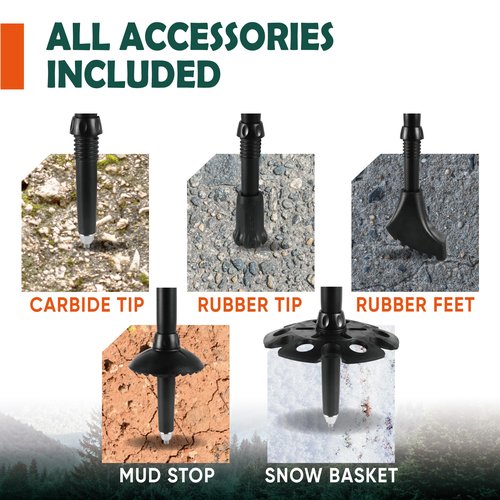 TREKOLOGY Trek-Z Cork Grip Trekking Poles – Lightweight Folding Hiking Poles, Adjustable Height, Compact Travel Design, Aircraft-Grade Aluminum Walking Sticks for Men & Women