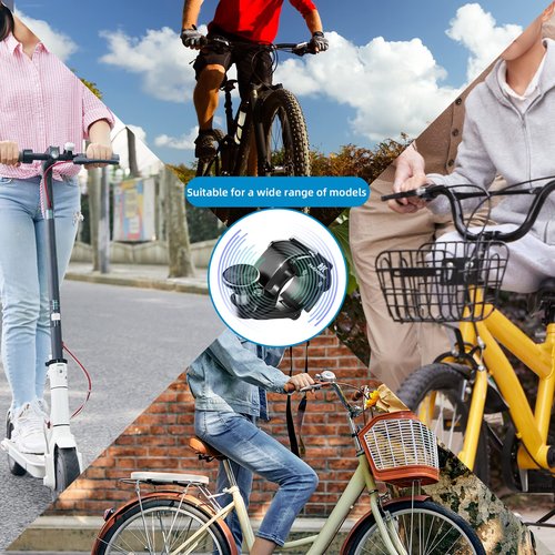 NANSIKE Black Bicycle Bell, Innovative Aluminium Mini Bell Bicycle Handlebar Bell 100 dB Bell, Crisp and Loud Sound, New Upgraded Bicycle Mountain Bike Horn, for 22-24mm (0.86-0.94inch) Handlebar