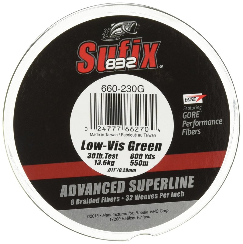 Sufix 832 Braid Line-600 Yards (Green, 30-Pound)