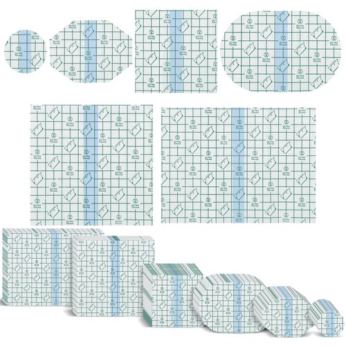 Geiserailie 150 Pcs Waterproof Bandage Adhesive Protective Clear Dressing Tape for Tattoo Shower Patch Variety Pack Film Cover Aftercare Transparent Stretch Adhesive for Swimming Shower