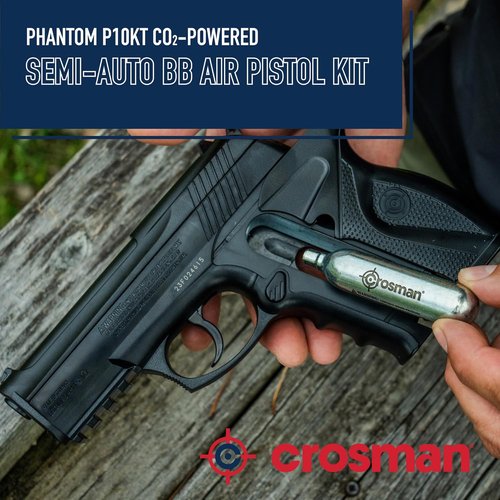 Crosman Phantom P10KT | CO2-Powered Semi-Automatic BB Air Pistol Kit - High Performance & Accuracy
