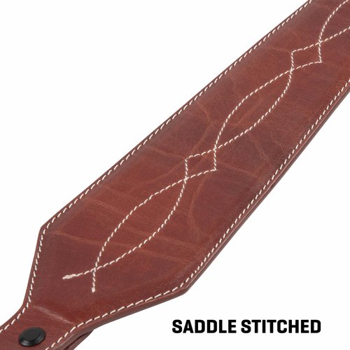Allen Company Heritage Western Scallop Leather Rifle Sling, Brown