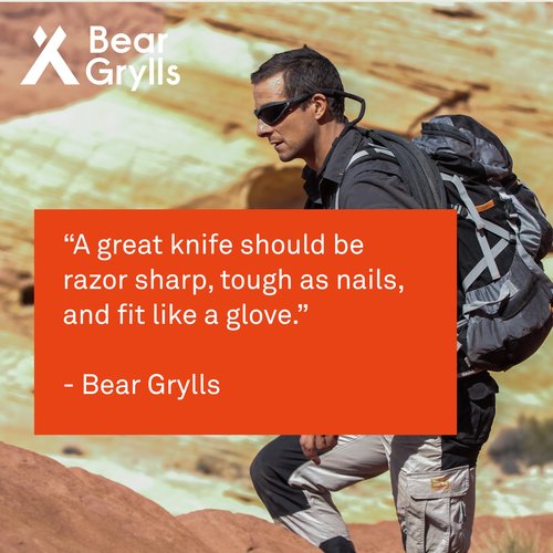 Bear Grylls Ultimate Folding Knife, 3.6" Steel Blade, EDC Knife with Rubberized Grip, Includes Sheath with Belt Loop - Black and Orange