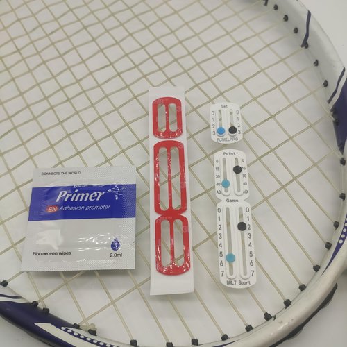 FUMELPRO Score Keeper for Tennis Racket and Padel,Easily Mounted Small Score Board to Keep Score of Points.numbers carved by Laser, bonded with strong Adhesive without Falling off,the Best Tennis Gift
