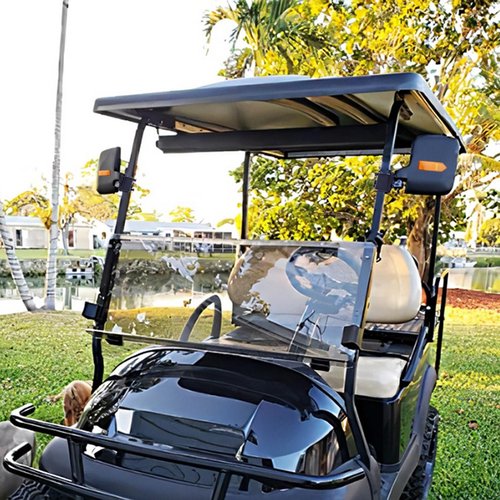 UNIGT Golf Cart Side Mirrors Compatible with Club Car EZ-GO Yamaha and Others No-Drilling Needed Universal Mount to 0.75"-1.0" Windshield Tube