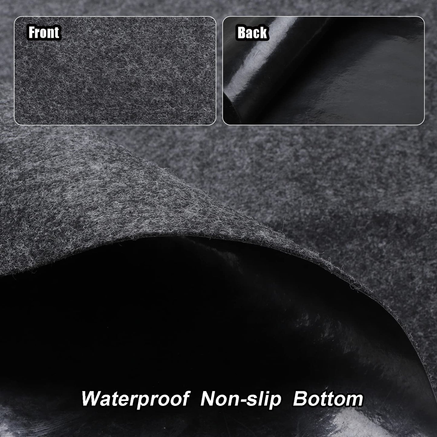 Roykaw Garage Floor Mat and Mechanic Pad, Motorcycle Parking Mat,Protect Floor from Spills, Drips, Splashes and Stains, Oil Absorbent/Cut to Size/Waterproof/Non Slip Design - 39.3" x 72.8"