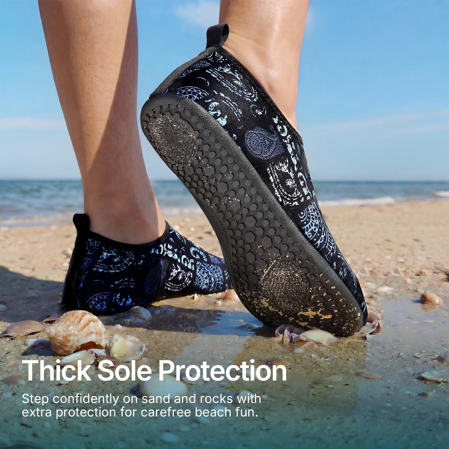 Water Shoes for Women Men Quick-Dry Aqua Socks Swim Beach Outfits Barefoot