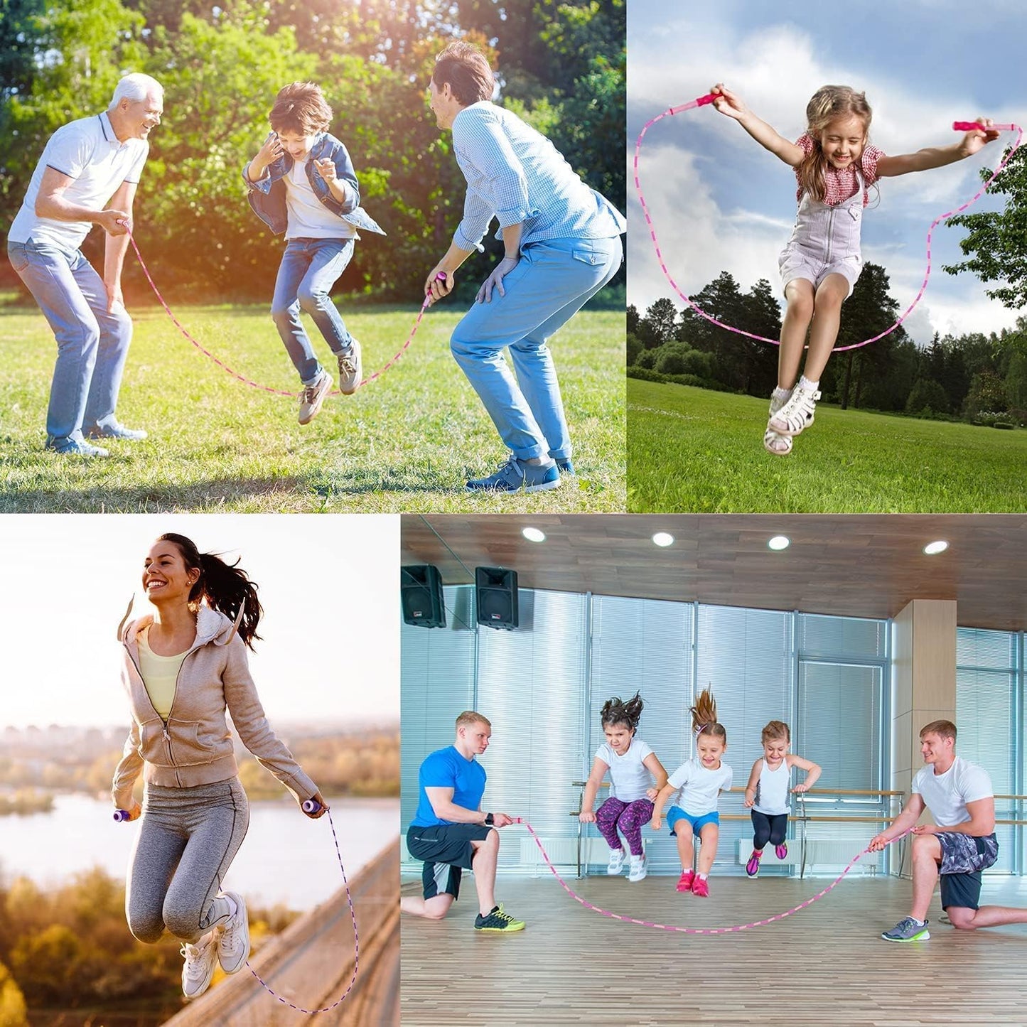 Zocy Jump Rope - Tangle-Free Fitness Equipment with Soft Beaded Segments | Adjustable for Kids & Adults