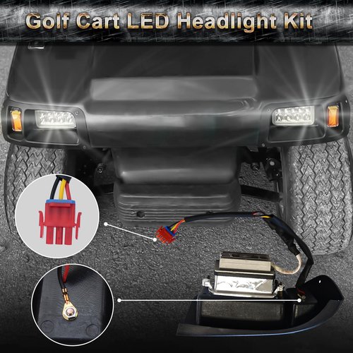 Orle Oko Golf Cart Light Kit For Club Car DS,12V Street Legal Golf Cart Headlights Taillights Kit for Club Car DS Led Light 1993-up Gas and Electric with Installation Instruction