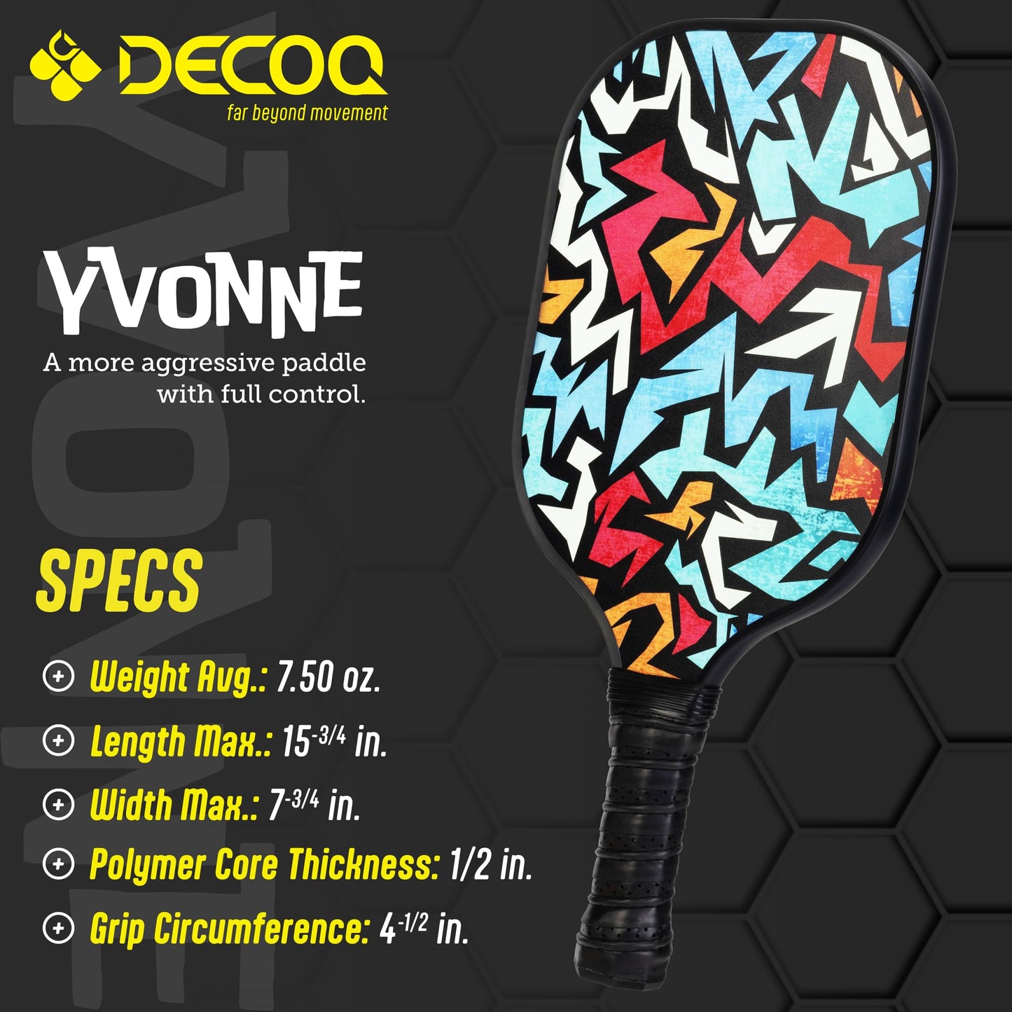 DECOQ Pickleball Paddles Set of 2, Usapa Fiberglass Pickleball Paddle with Non-Slip Grip Pickleball Rackets with 4 Pickleball Balls in Pickleball Bag 2024 Pickleball Kit Beach Paddle Ball Set