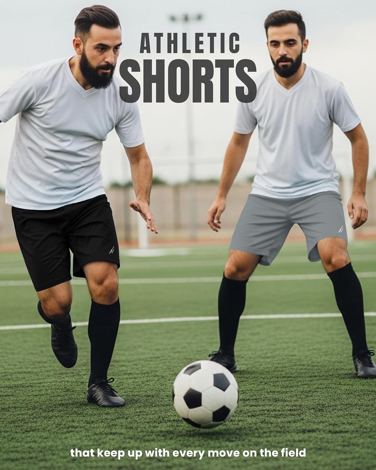 NY Threads Men's Athletic Shorts - Quick Dry Lightweight Running & Workout Shorts with Pockets | 2 Pack