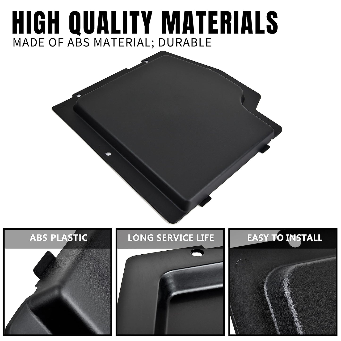 KATIMOTO Black Battery Cover Kit for Can Am Maverick X3 / X3 MAX 2017-2025 All Models Accessories, Maverick X3 Plastic Battery Pack Protection Plates (1 PCS)