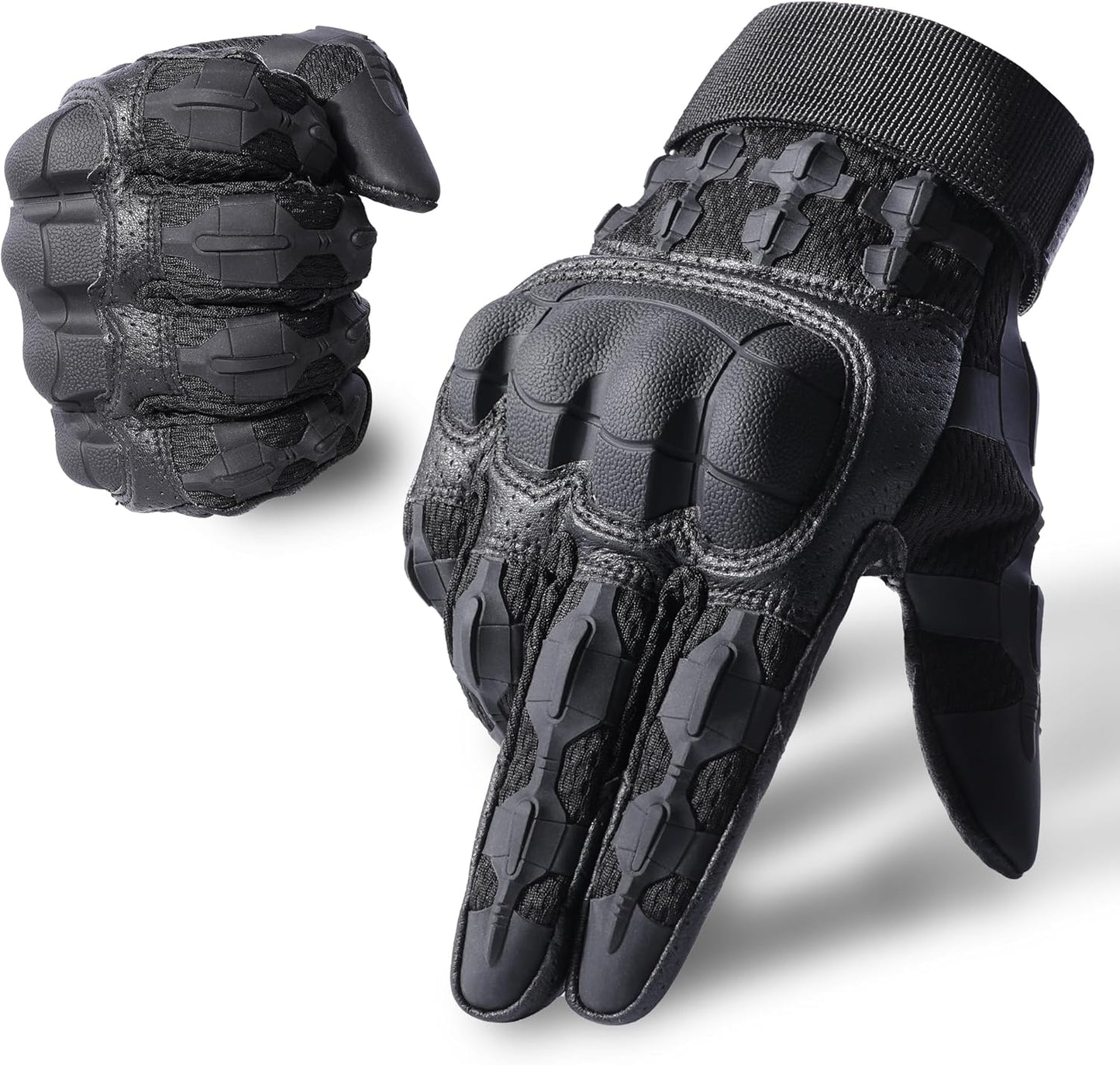 Motorcycle Riding Gloves for Men - Touchscreen, Anti-Slip Grip & Rubber Guard | Ideal for Tactical Airsoft & Dirt Biking