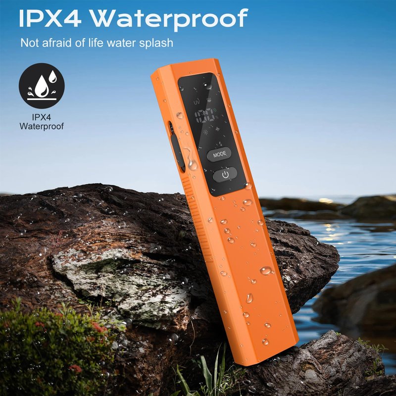 Acoszero EDC Flashlight 4 in 1 Pocket Magnetic Slim Flat Flashlight High Lumens Work Light with Green Beam & UV Light & Warning Light Combo EDC Rechargeable LT-010 (Orange Color)