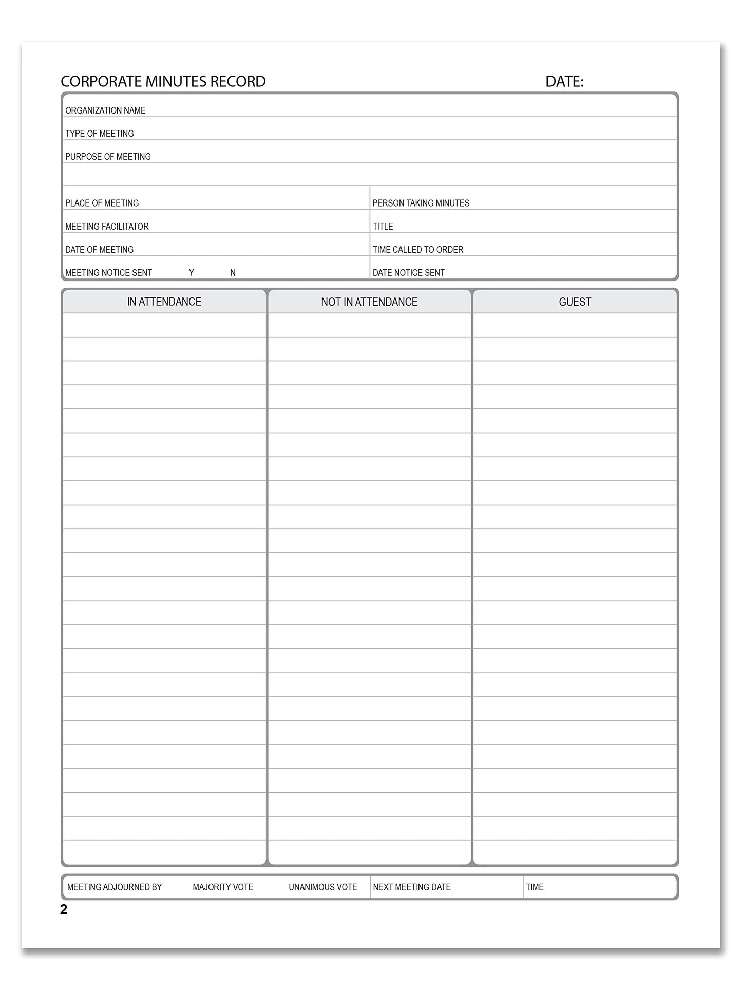BookFactory Minutes Book/Corporate Minutes Book/Board Meeting Minutes LogBook (168 Pages - 8.5'' X 11”), Black and Burgundy Cover, Black Ribbon, Section Sewn Hardbound (Made in USA)
