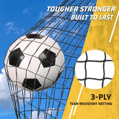 BaseGoal Soccer Goals - Portable Pop-Up 4x3ft Set of 2 for Kids | Complete Outdoor Training Kit with Ball & Cones