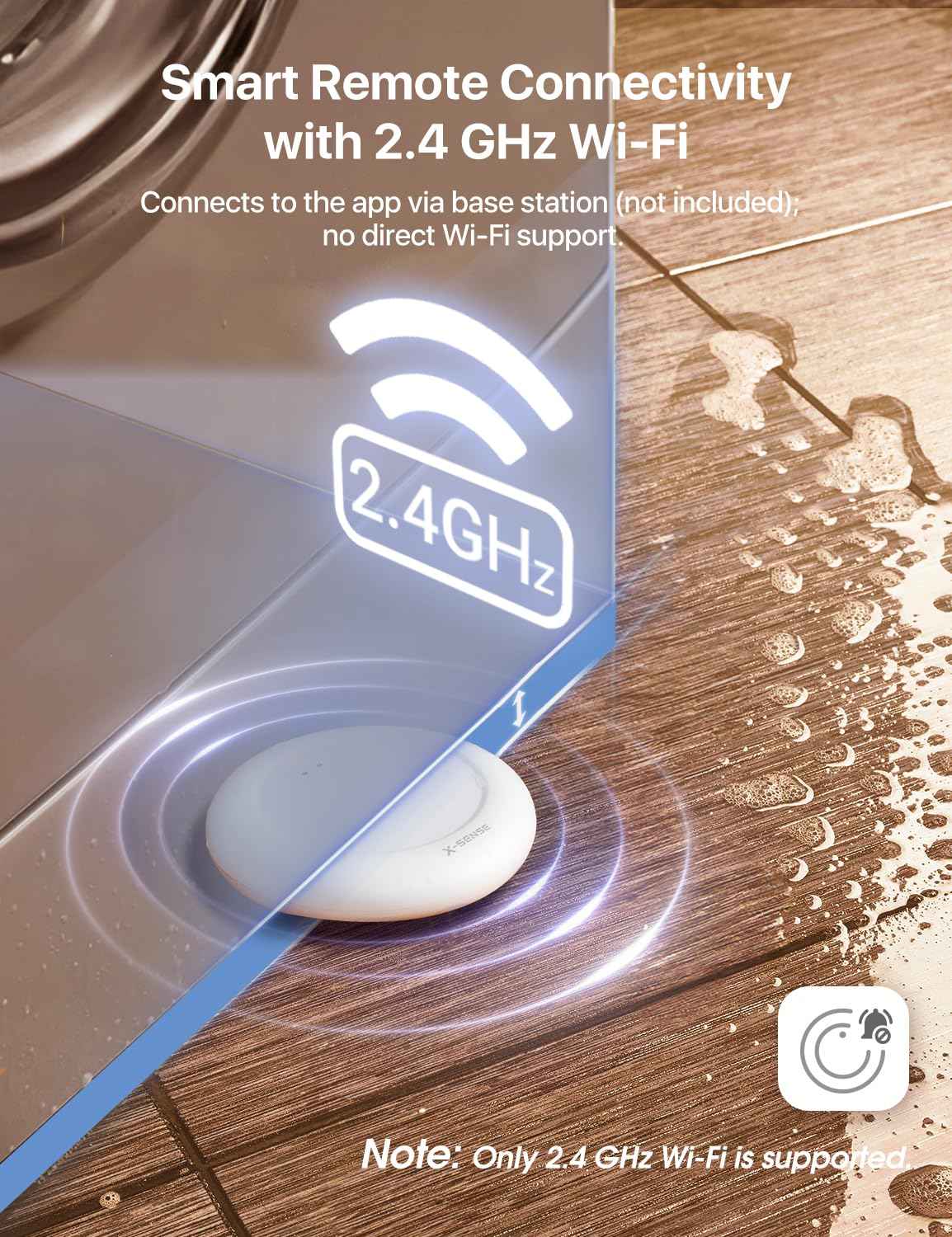 X-Sense Wi-Fi Water Leak Detector (SBS50 Base Station Required), 1 SWS0A Water Sensor