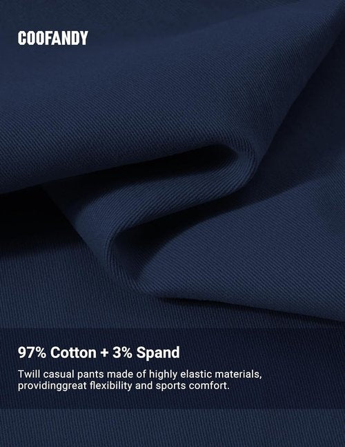 COOFANDY Men's Chino Pants - Stretch Casual Dress Trousers with Pockets | Versatile Golf Style