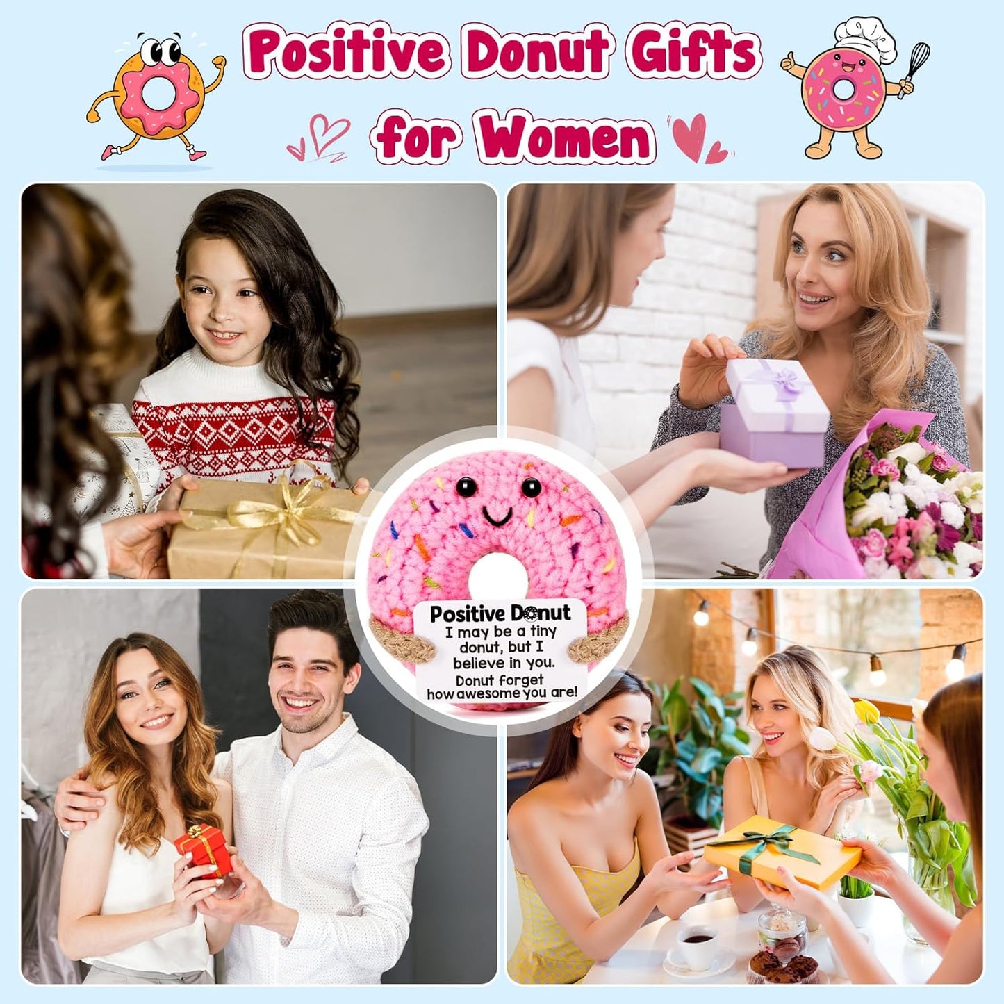 Skiennix Graduation Inspirational Gifts - Motivational Crochet Donut for Women | Perfect College Grad Gift