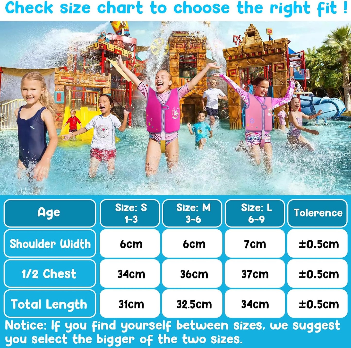 Skiennix Kids Swim Vest - Neoprene Swim Trainer with Crotch Strap for Ages 1-9 | Adjustable Straps for Boys & Girls