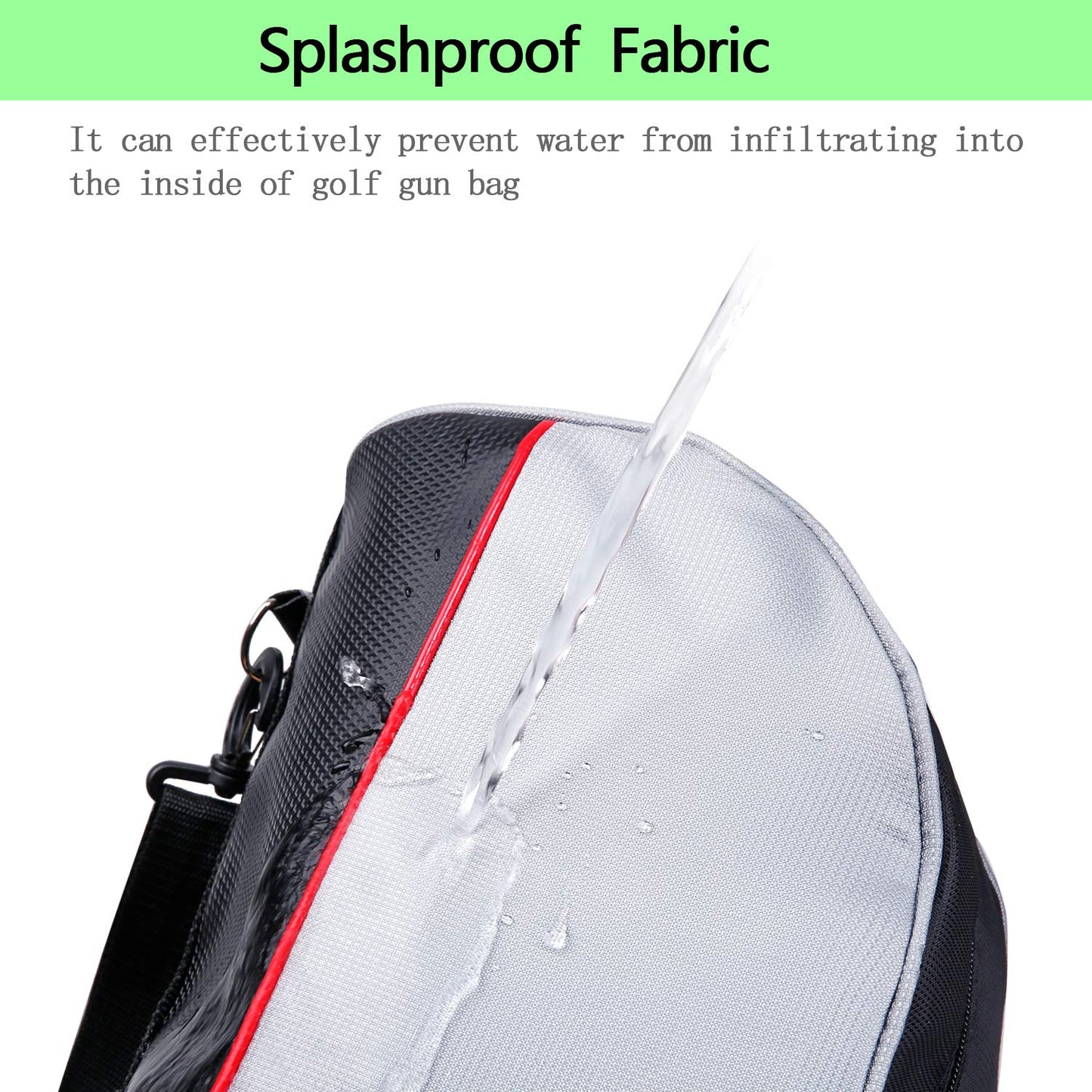 Konday Golf Club Travel Case Gun Bag Foldable with Hard Base,Driving Range Mini Course Practice Lightweight Golf Sundy Carry Bag for 7 Clubs,Gray