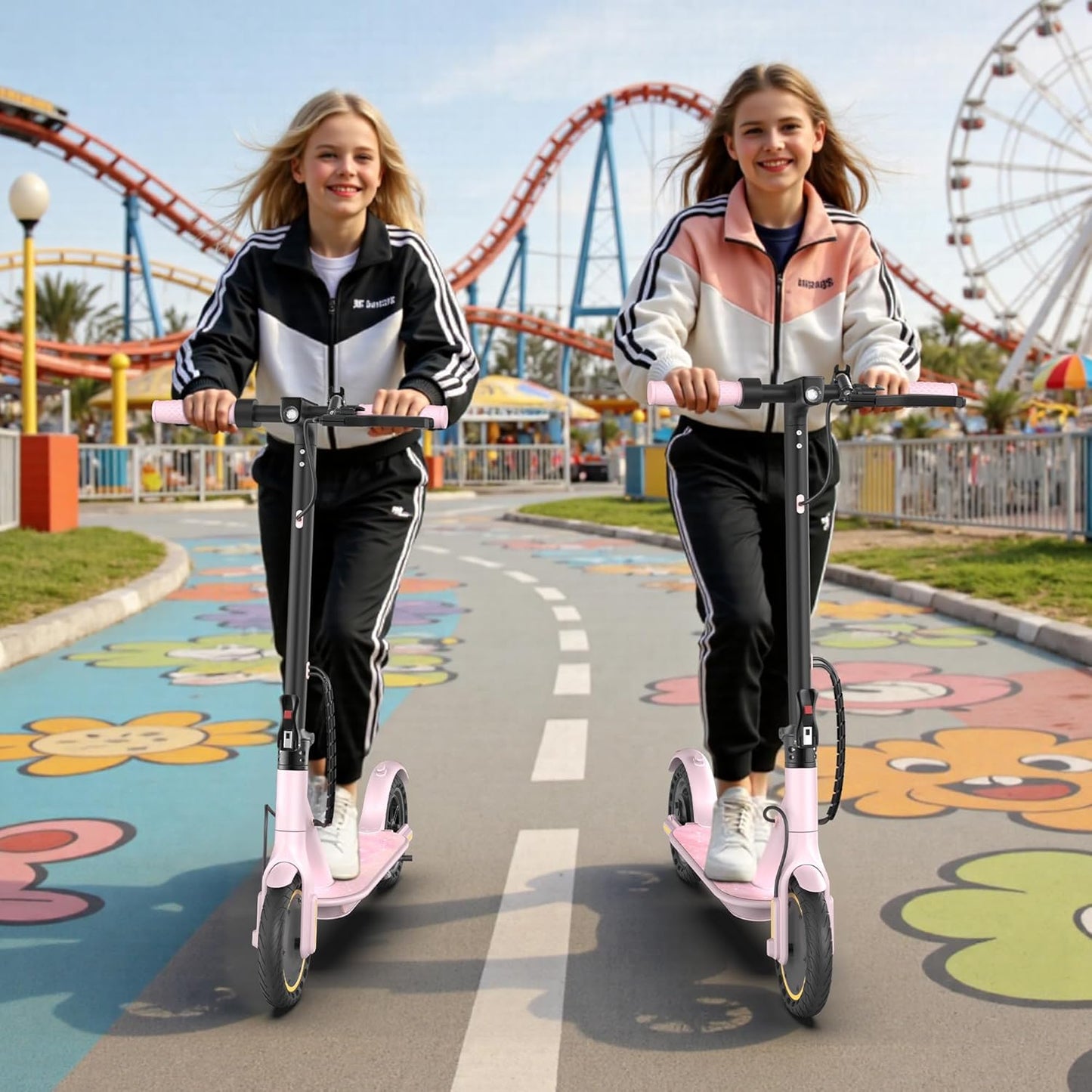 WERHY Foldable Kids Electric Scooter - 350W Motor, 12-16 Miles Range, 19 MPH Speed, Lightweight Design
