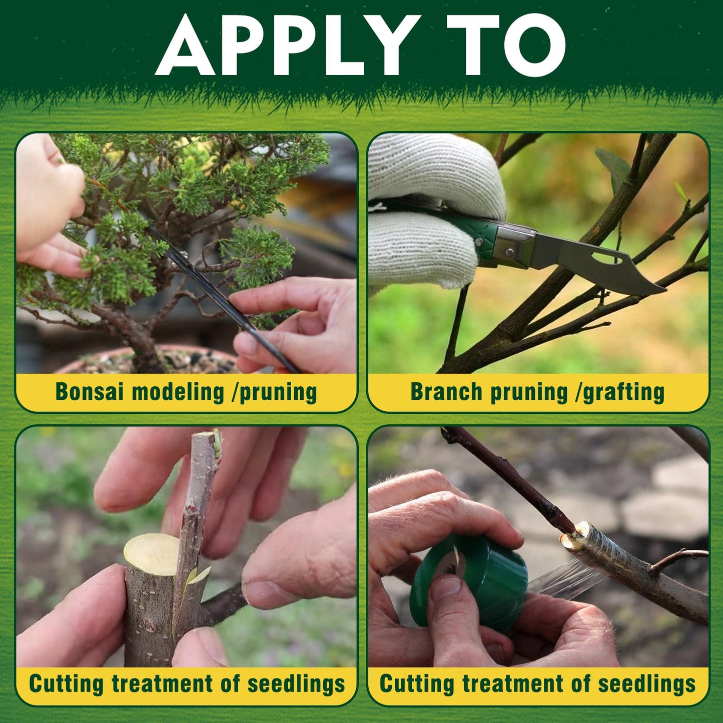 Tree Wound Sealer, Tree Pruning Sealer, Grafting, Pruning, and Wound Care for Damaged Trees, Used for Natural Wound Repair of Bonsai, Fruit Trees, Roses, and Bonsai, Waterproof Protection (3.6oz)