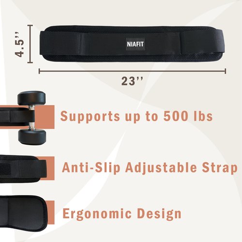 Hip Thrust Belt Adjustable Heavy-Duty with 3 Resistance Bands, Non-Slip Hip Pad for Glute Training, Home Gym Workout Equipment for Dumbbells and Kettlebells