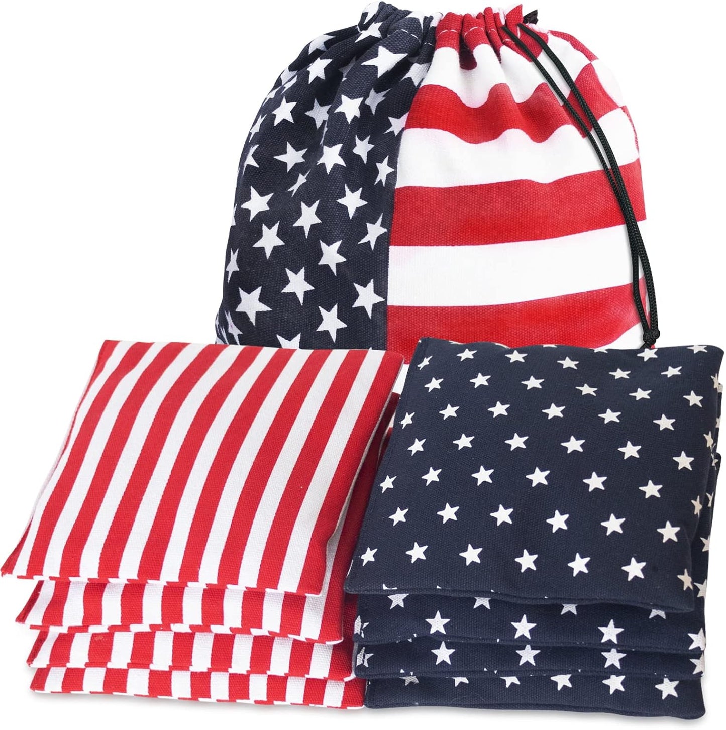 Nattork Cornhole Bags Set of 8 - Premium All-Weather Resistant Bean Bags - Regulation Size with Tote Bag