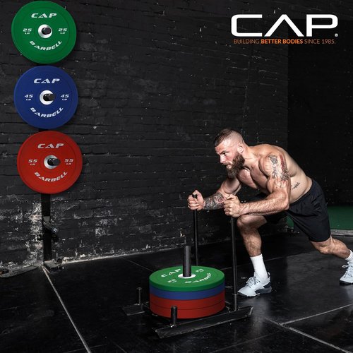 CAP Barbell Rubber Olympic Bumper Plate - Durable Weightlifting Disc | Multiple Colors Available