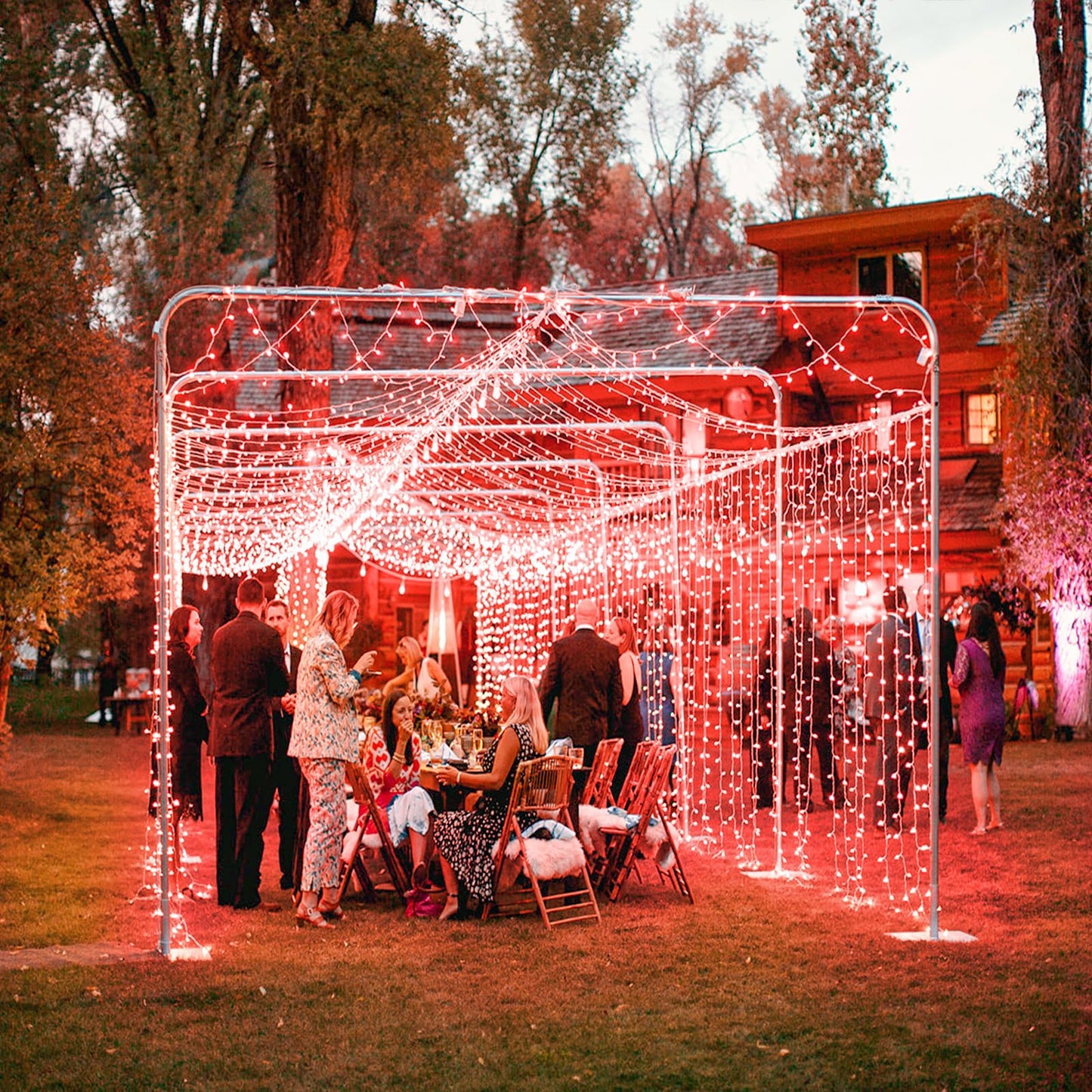 200 LED Red Christmas Lights, 66ft Red String Lights 8 Modes Clear Wire, Connectable Waterproof Plug in Twinkle Fairy Light for Tree Bedroom Indoor Outdoor Christmas Decorations