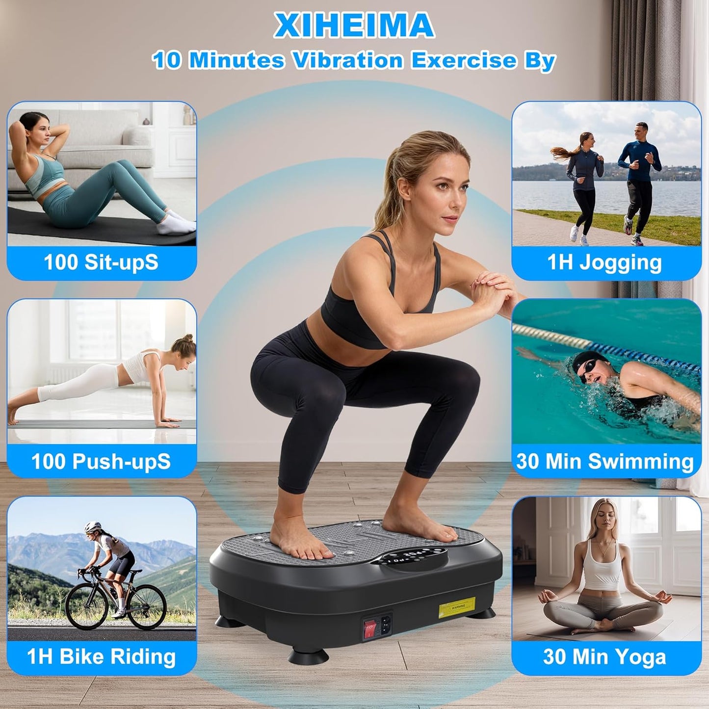 Skiennix Vibration Plate Exercise Machine - Whole Body Fitness & Lymphatic Drainage | Weight Loss Shake Board