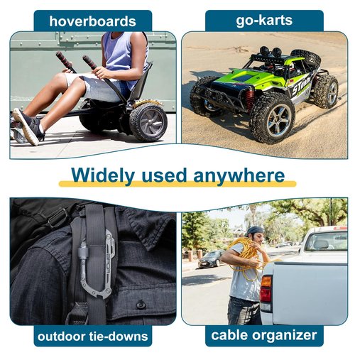 Ameri 4 Pack Hoverboard Seat Attachment Straps, Adjustable Hoverboard go Kart Straps, Hoverboard Replacement Straps Accessories, Suitable for Self Balance Drift Cart Electric Scooter