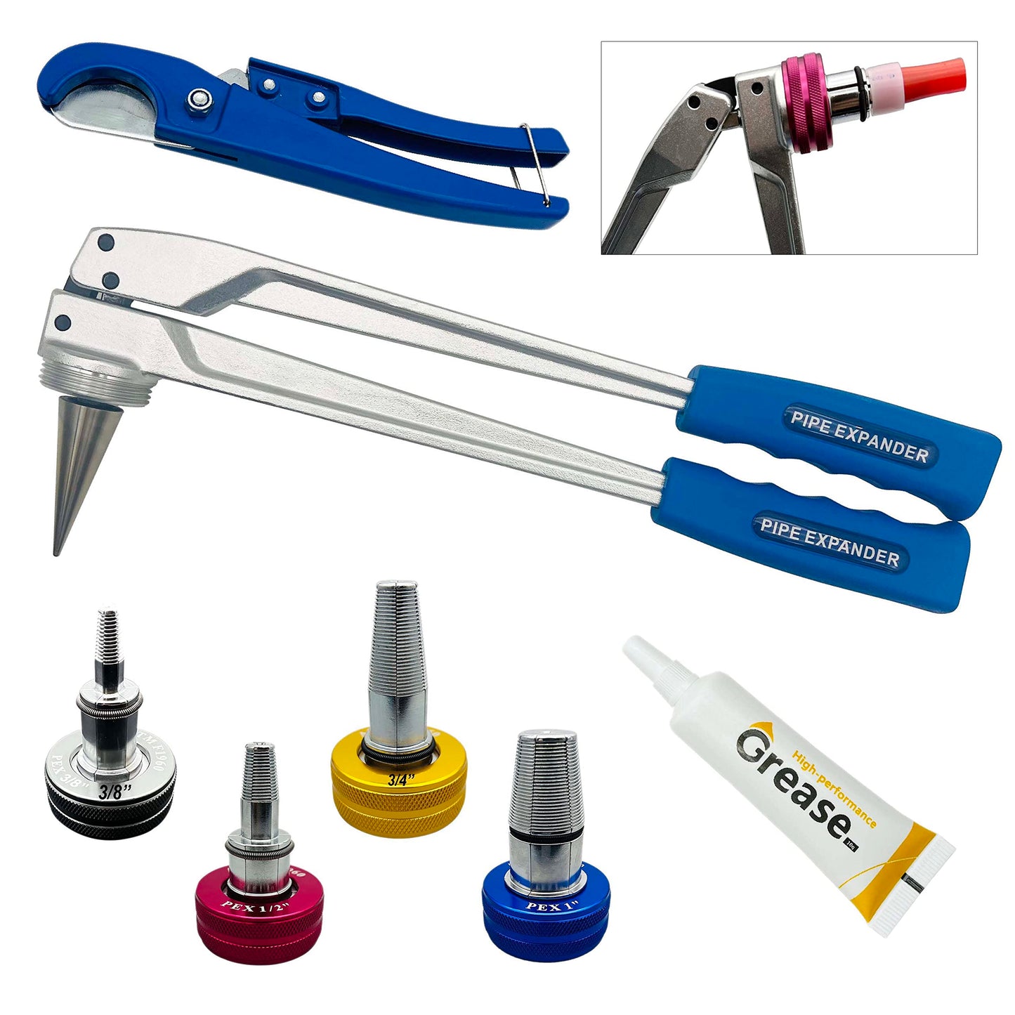 3/8",1/2",3/4",1"-inch Pex Expansion Tool ProPEX Expander Kits meets ASTM F1960 for PEX-A Pipe suit for Propex Wirsbo