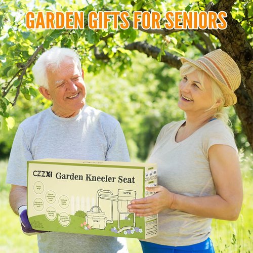 CZZXI Garden Kneeler and Seat - Heavy-Duty Gardening Stool with Tool Pouch | Comfortable & Durable Design