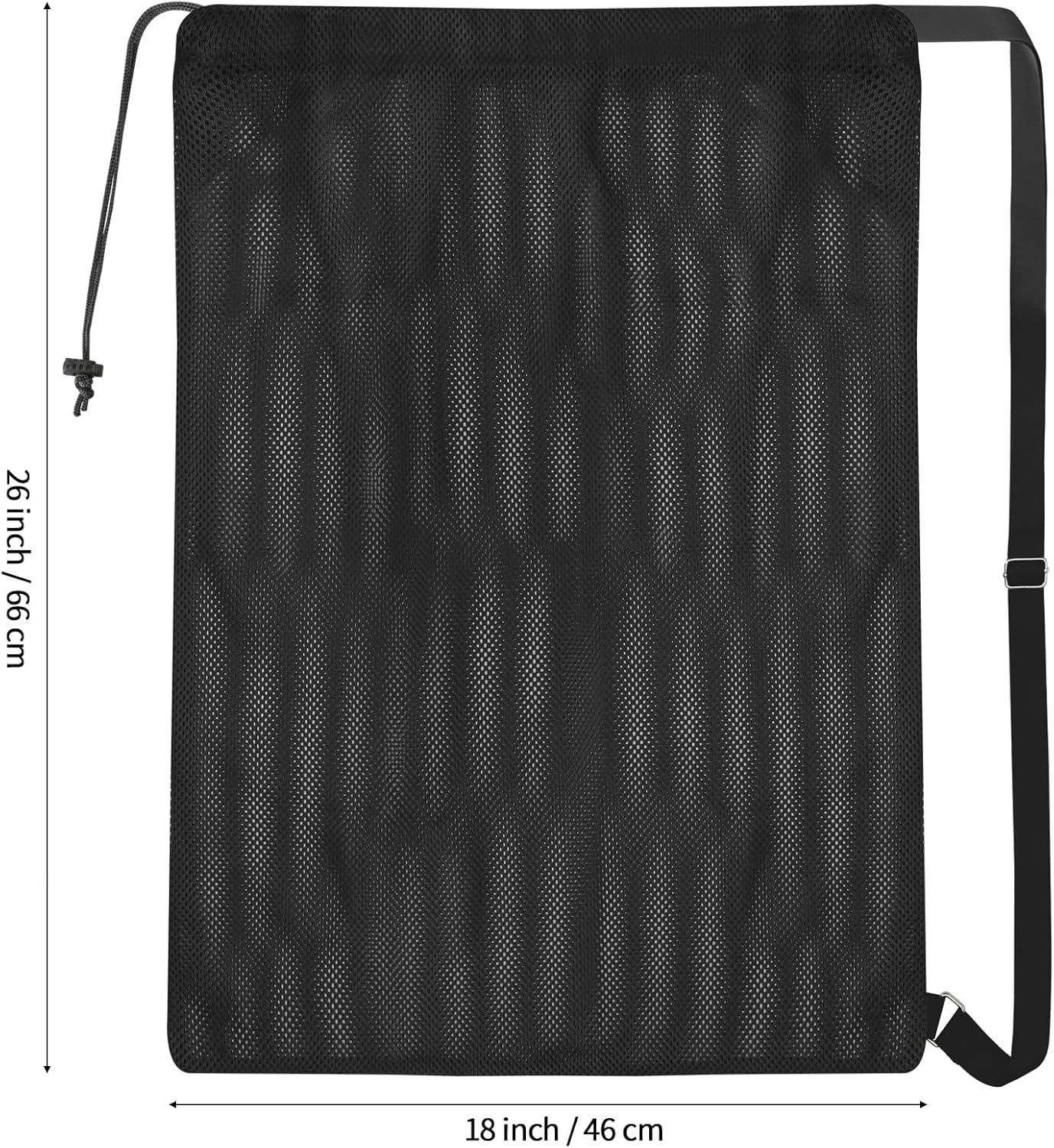 Natural Style Swim Bag - Oversized Mesh Drawstring Backpack | 2 Packs, 18" x 26" Size