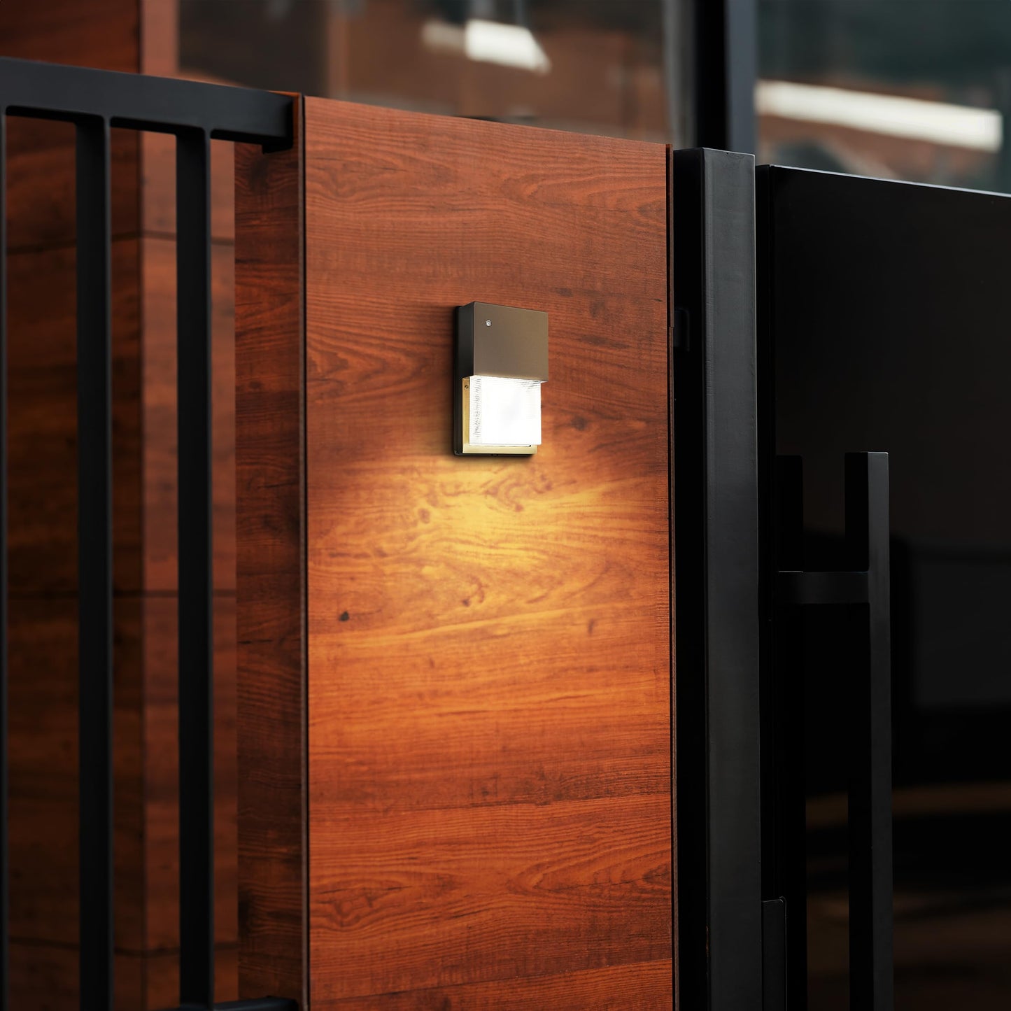 Feit Electric 20W LED Outdoor Wall Pack Lights with Photocell, Dusk to Dawn, Wall Mounted Security Light, 120V, 80 CRI, 1450 Lumens, 5000k Daylight, Bronze, 4 Pack, S10WPK/850/DD/BZ/4