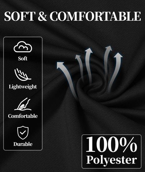 ZITY 3 Pack Mens Crewneck Sweatshirts Lightweight Long Sleeve Casual Pullover Moisture Wicking Sweatshirts for Men Black Black Grey,L