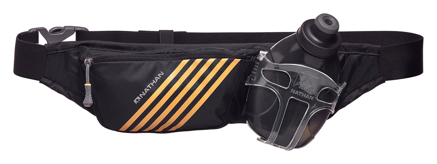 Nathan Swift Plus Hydration Belt with 10 oz flask for Running & Workouts, with Zip Pocket to Pack Essentials, Ultra-Light Travel, 7 oz