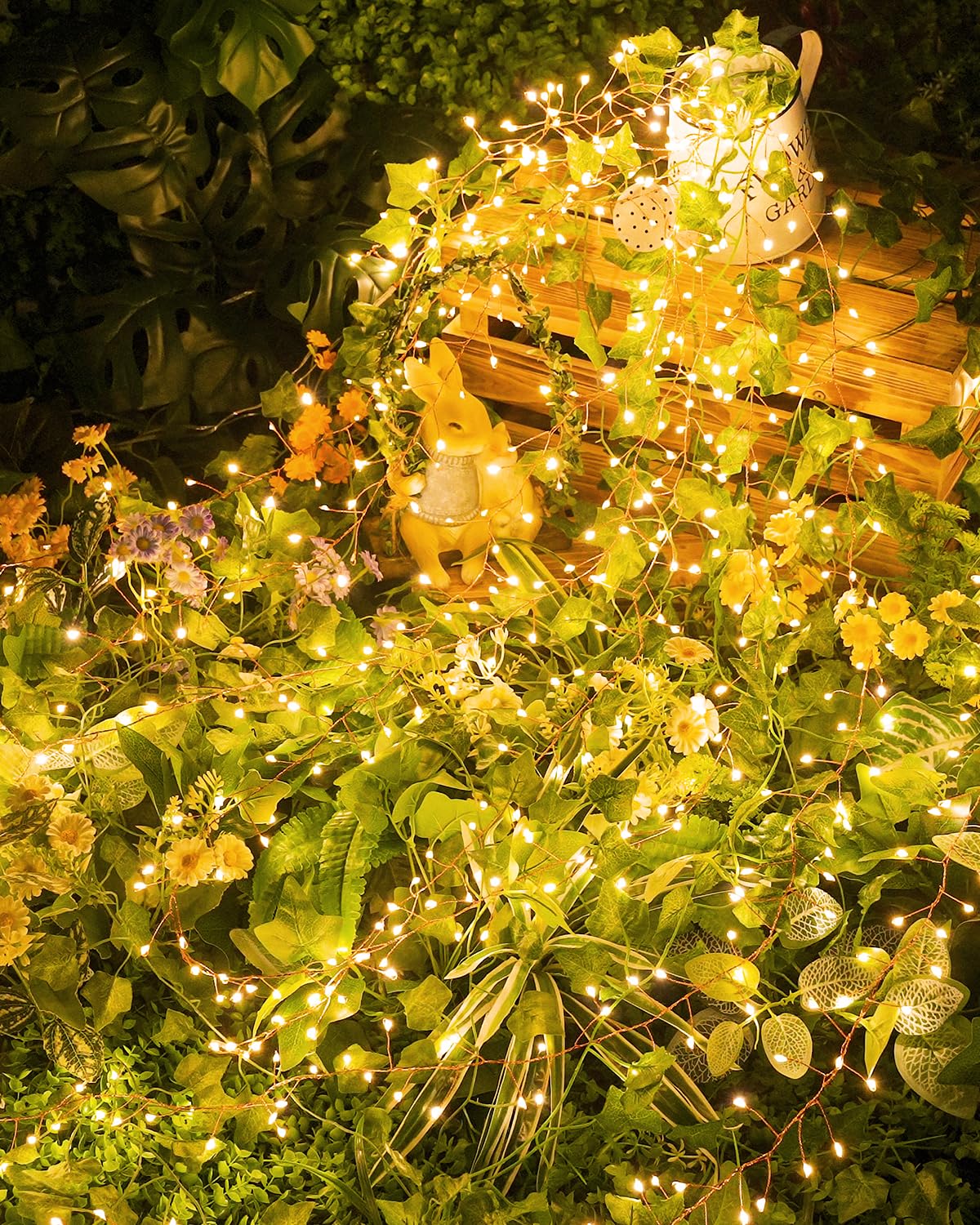 Brightown Solar String Lights for Outside, 19.6Ft 240 LED Solar String Lights Outdoor Waterproof, Solar Fairy Lights with 8 Modes for Patio Party Garden Yard Home, Warm White