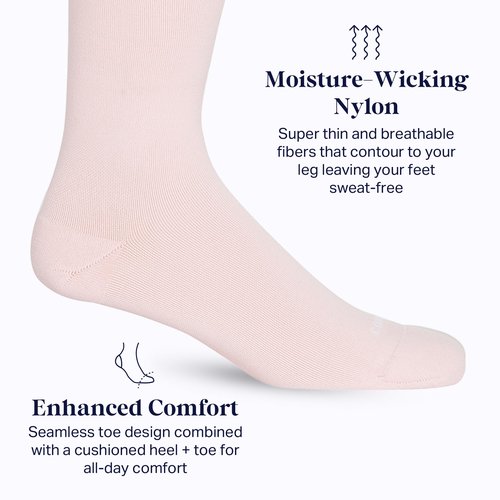 Comrad 3 Pack Nylon Knee High Socks SOLID Black/Rose/White L2 Small